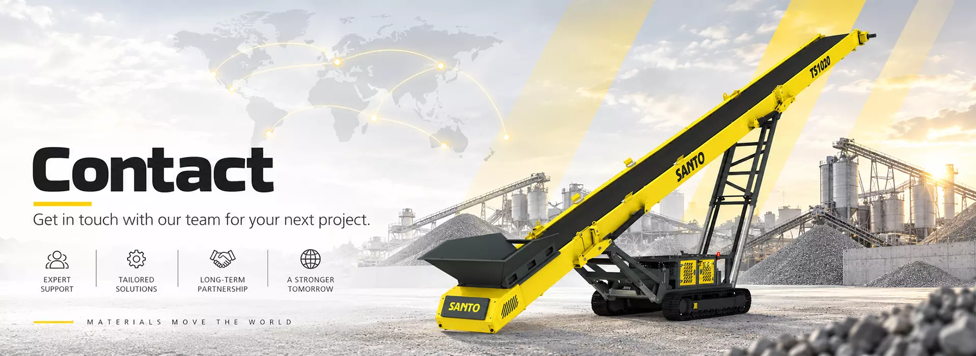 Contact the SANTO mobile conveyor team