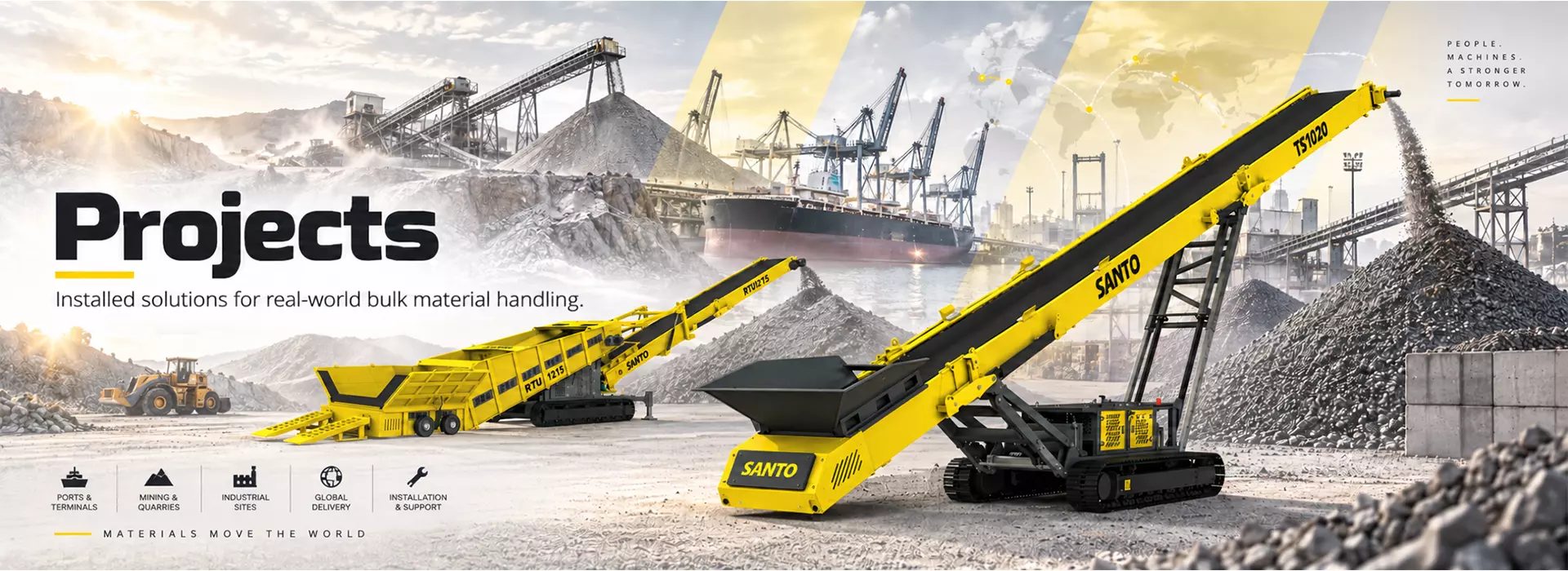 SANTO mobile conveyor project site