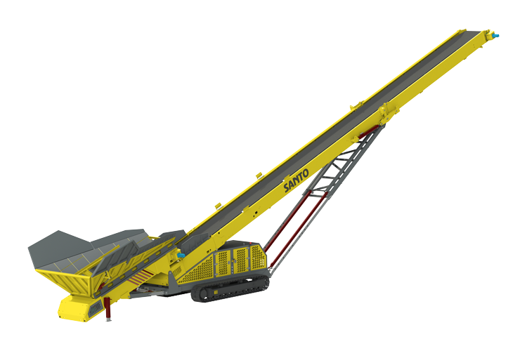 Low feeder track stacker