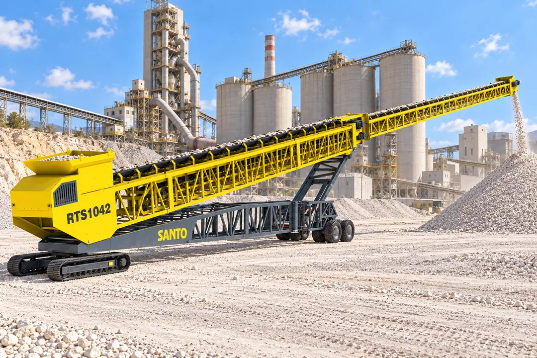 Mobile conveyor system for cement plant