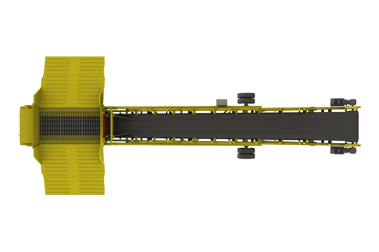 Wheeled radial mobile conveyor