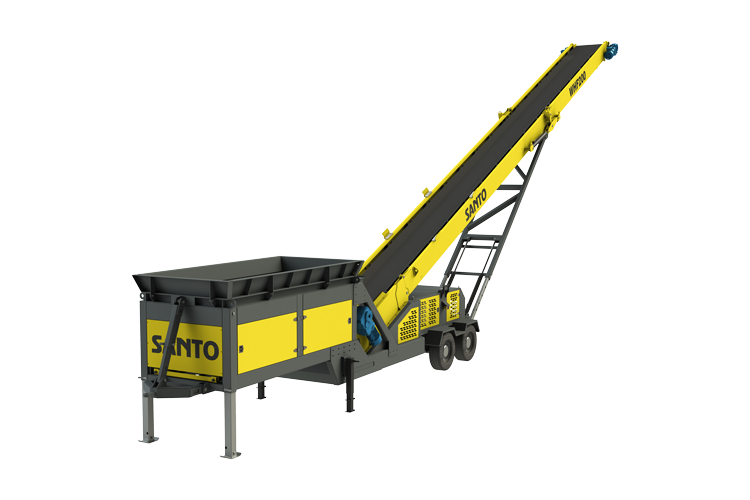 Mobile wheeled hopper stacker