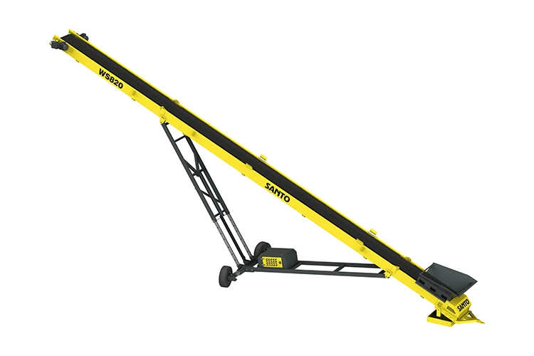 Wheeled radial mobile conveyor