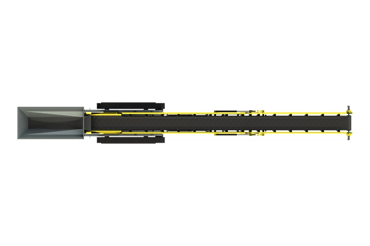Wheeled radial mobile conveyor