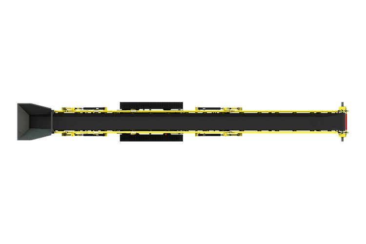 Wheeled radial mobile conveyor