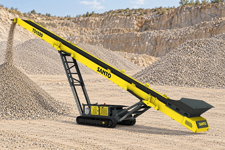Wheeled mobile conveyor transport configuration
