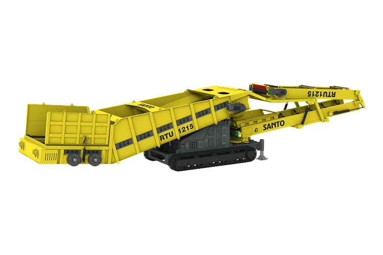 Wheeled radial mobile conveyor