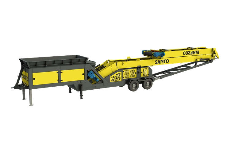 Wheeled radial mobile conveyor