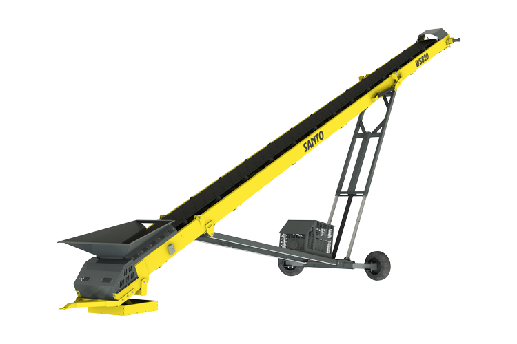 Wheeled stacker conveyor