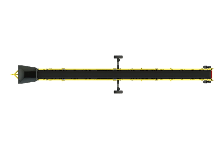 Wheeled radial mobile conveyor