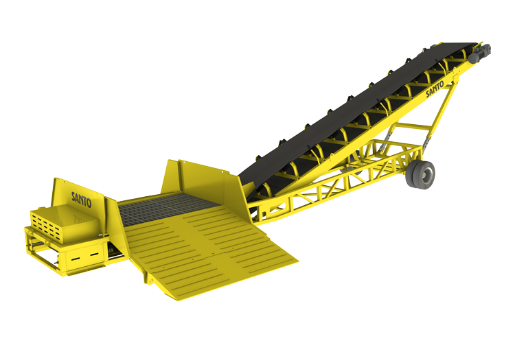 Wheeled truck unloader